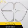 Adequado para 18 modelos de caixa de áudio Tuda anel brilhante moldura decorativa porta Tuda aço inoxidável capa de chifre capa protetora acessórios