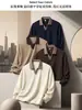 Camisa Polo Masculina Manga Longa Mistura Modal Linho Outono/Inverno 2026 Casual de Negócios Não Amassa Gola Gaivota Estilo Pai