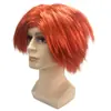Peluca de Disfraz de Muñeca Fantasma Accesorios para la Cabeza de Juguete Infantil Atrezzo Personaje de Película Peluca Roja Corta Esponjosa con Raya en Medio