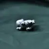 Prata Pura S999 Contas de Gatinho Retrô Cruz de Prata Dura 3D Acessórios Pulseira de Contas DIY Feita à Mão com Materiais de Contas