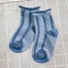 Z066 calcetines infantiles al por mayor solo calcetines infantiles rizado Flor Oscura color liso calcetines tipo mocasín para niños y niñas calcetines de bebé