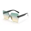 Gafas de Sol Cuadradas Sin Marco de Estilo Nuevo Europeo y Americano Raine para Hombres y Mujeres, Gafas de Sol con Visera de Una Pieza Degradada para Fotografía Callejera al Aire Libre