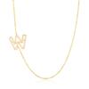 Collar de cobre con circonitas microincrustadas chapado en oro auténtico para mujer, cadena de clavícula, serie de letras mayúsculas personalizadas europeas y americanas