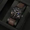 Nuevo Reloj de Cuarzo de Moda Trendy para Hombre 2025 con Pulsera de Cuero en Forma de Ocho - Set de Negocios Transfronterizos Decorativo