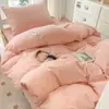 Juego de Cama de Tres Piezas de Algodón 100% Puro Jacquard Color Sólido 60S para Dormitorio de Estudiantes, Juego de Ropa de Cama con Funda de Edredón, Sábana Plana y Sábana Ajustable 100% Algodón Puro de Lujo Ligero