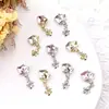 Manicura de Celebridad de Internet Colgante de Borla de Mariposa de Lujo Joyería para Manicura Cadena de Mariposa de Ángulo Recto Flor Accesorios de Uñas Portátiles
