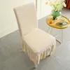 Funda de silla de felpa, adecuada para todas las estaciones, funda elástica para taburete, diseño moderno y simple con respaldo integrado, funda de silla para el hogar de color liso