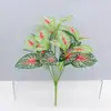 Planta Verde Artificial Alocarum en Maceta Decoración de Ventana Interior Transfronteriza Paisaje Alocarum Planta Biónica Tacto Hoja de Mariposa