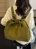 Bolsa Tote de Lona de Grande Capacidade para Mulheres 2024 Primavera Nova Mochila Casual Textura Bolsa de Ombro Axila para o Dia a Dia
