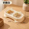 Directamente del fabricante: Juego Original de Cuencos para Mascotas Pipitao en Caja con Diseño de Gato con Cubrebocas, Cuenco Doble de Vidrio 2 en 1 para Alimentar y Beber
