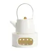 Tetera de Cerámica para Preparar Té Alrededor de la Estufa, Calentador de Té Kung Fu, Dispositivo de Preparación de Té de Una Sola Tetera, Base Calefactora de Vela, Juego Pequeño de Estufa Calentadora de Té