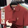 Camiseta de Manga Corta para Hombre 100% Algodón Nuevo Estilo Verano 2026 Casual de Negocios Bordado con Logo de Caballo Camisa Polo de Manga Corta para Hombre de Mediana Edad