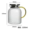 Kaikyo Cristal Transparente Hervidor de Agua Fría para Beber Agua Versión de Lujo Ligero Simple Moderno Hervidor de Agua Tetera