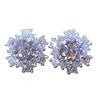 Aretes de mujer de flor de viento dulce y fresco, exquisitos aretes de flor de circonita con diamantes completos, aretes populares de Europa y Estados Unidos, una generación de cabello