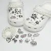 Novos charms de estrela-do-mar e água-viva transparentes para tamancos, fivelas de decoração para sapatos, charms de corrente de contas DIY removíveis