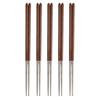 Palillos de acero inoxidable de nogal negro de alta calidad para cocina Yinuo, palillos de madera maciza, cucharas, vajilla, serie