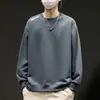 Nova Camiseta de Manga Longa com Gola Redonda para Primavera e Outono de 2025, Moletom Espessado Versátil da Moda, Camiseta Básica Unissex