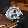 Relógio Masculino Laojia Yacht Seis Ponteiros Multifunção Tendência Moda Masculina Relógio de Quartzo com Pulseira de Silicone Venda por Atacado de Fábrica