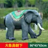 Escultura de Elefante Animal Simulada Artesanato Decoração Grande Fibra de Vidro Parque ao Ar Livre Floresta Hotel Boas-Vindas Grande Ornamento