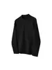 DERTO 100 Lana Merino Lana Pura Tejido Fino Ajustado Suéter Capa Base Cuello Redondo Cuello Semi Alto Suéter Hombre
