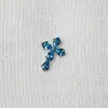 Pendientes de Aleación de Titanio G23 Gota de Agua Cruz Cruzada Transfronterizos Incrustados Zirconia 5A Joyería para Perforaciones Labio Uña Hueso de la Oreja Accesorios