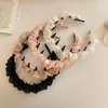Diadema de Malla Plegada Coreana Ultra-Hada, Suave, de Alta Gama, con Dientes, Antideslizante, Corona Alta, Diadema Elegante, Pinza para el Cabello, Goma para el Cabello