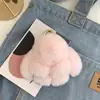 Pingente de chaveiro de carro de alta qualidade feminino Coreia do Sul criativo fofo celebridade da internet ins boneca de pelúcia coelho pingente de mochila escolar