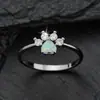 Anel de pegada de diamante de cor pêssego novo transfronteiriço anel de personalidade simples de alto senso anel uma geração de cabelo
