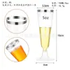 Copas de Champaña Transparentes de Plástico Listas para Usar del Fabricante, Varios Estilos para Bodas, Fiestas, Catering, Postres, Copas de Cóctel, Copas de Vino Desechables