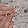 Accesorios para Uñas con Estampado de Leopardo y Moño Versátiles Dopamina Dibujos Animados Carey Pajarita Accesorios de Decoración para Uñas DIY