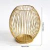 Pedestal de Vela Transfronterizo Decoración Nórdica para el Hogar Manualidades Mesa de Comedor Adornos de Hierro Accesorios Portavelas de Alta Gama Base