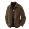Chaqueta casual para hombre estilo americano con cuello de solapa, nuevo abrigo corto informal holgado estilo ropa de trabajo para hombre, primavera y otoño 2026