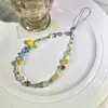 Colgante original de flor de limón de verano cadena para teléfono ins charm de cámara ccd fresco correa de muñeca para bolsa anti-pérdida con cuentas