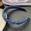 Faixa de Cabelo Simples Xadrez Azul de Alta Qualidade Diária Versátil Acessórios de Cabelo Xadrez Acessórios de Cabeça Tendência Faixa de Cabeça Topo Craniano Alto para Mulheres
