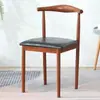 Cadeira de jantar, estilo nórdico, simples e moderna, ferro forjado, em forma de chifre, adequada para uso doméstico, restaurantes de fast-food, hotéis, lanchonetes e lojas de bubble tea