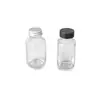 Botella dispensadora de bebidas cuadrada de 60 ml, Botella cuadrada pequeña francesa, Botella octagonal para condimentos de 20 oz, Botella de prueba, Botella de reactivos de boca ancha