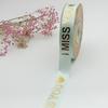 Cinta Popular Caliente Sólida de 2.5cm Letras Estampadas en Caliente Día de San Valentín Empaque de Regalo Cinta para Pastel Impresión Ramo