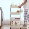 Estantería de Carrito de Pie Estante de Almacenamiento Gabinete Estrecho de Cocina Estante Organizador Sala de Estar Baño Baño Estante de Almacenamiento Sándwich