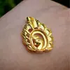 Colar Simulador de Ouro de Areia Vietnamita para Mulheres, Banhado a Ouro Imitação 24K Pingente de Cabacinha Gota d'Água Ábaco Gota d'Água Flor em Formato de Coração Atacado