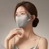 Mascarilla de Protección Solar de Seda Artificial Estilo Nuevo para Mujer, Transpirable con Agujeros, Anti-UV, Mascarilla Facial de Belleza Médica, Mascarilla Facial de Protección Solar que Hace que la Cara Parezca Más Pequeña