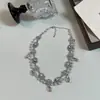 Collar de Doble Capa con Perla en Forma de Gota Incrustada de Diamantes Estilo Lujo Ligero, Cadena para Clavícula de Moda y Elegante, Accesorio Estilo Ins de Gama Alta