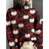 Novedades en la plataforma transfronteriza: Suéteres de cuello alto recomendados para mujer, estampado digital, serie personalizable