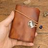 2022 original nuevo billetera de cuero curtido vegetal tarjetero monedero para mujer retro con cordón multifuncional dos en uno tarjetero