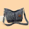 Bolsa Cruzada Casual de Mezclilla de Hombro Único para Mujer Nueva Otoño 2026 Bolso Tote Vintage Desgastado para el Trabajo