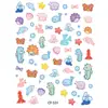Nuevos en Stock Venta al por Mayor Pegatinas para Uñas Serie 3D en Relieve Ins Lindos Dibujos Animados Adhesivas Calcomanías para Uñas Graffiti