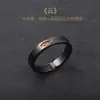 Novo Anel Xiangyun Ins Tendência Anel para Dedo Indicador Masculino e Feminino Par Preto Simples Original Nicho Design Aberto