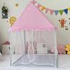 Nueva casa rosa para niños, tienda de campaña interior, casa de juegos para niños y niñas, casa de juegos de malla antimosquitos, casa de juguetes