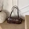 Tendência de Moda Transfronteiriça Bolsa de Axila para Mulheres 2026 Nova Retrô Grande Capacidade Bolsa de Ombro para Deslocamento Bolsa Boston Simples