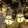 Novo Chapéu de Tricô Verde de Natal com Luzes, Decoração de Atmosfera para Bonecas, Enfeite de Boneco de Neve, Boneca de Natal com Luzes