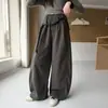 Calça Feminina 2026 Outono Novo Estilo Crianças de Tamanho Médio e Grande Calça Casual de Perna Larga com Cinto de Bolinhas Calça de Perna Reta Calça Esportiva Infantil